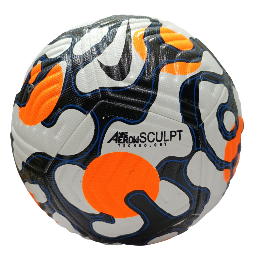 Nike Football with Aerowsculpt Technology - Orange/Blue/Black Design
